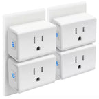15A Mini Smart Plug 2. 4G WI-FI Outlet with Alexa, Google Home and IFTTT White 4-Pack