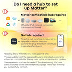 Matter , Work with Apple Home, Siri, Alexa, 15A/1800W Max Smart Outlet, Smart Home Socket 2.4G Wi-Fi, APP Control, Timer, 2 Pack