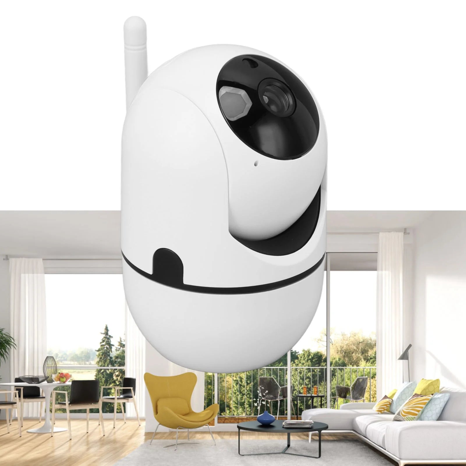 Security Cameras, Indoor Camera Horizontal 360 Degree Easy Setup for Baby Monitor Pets