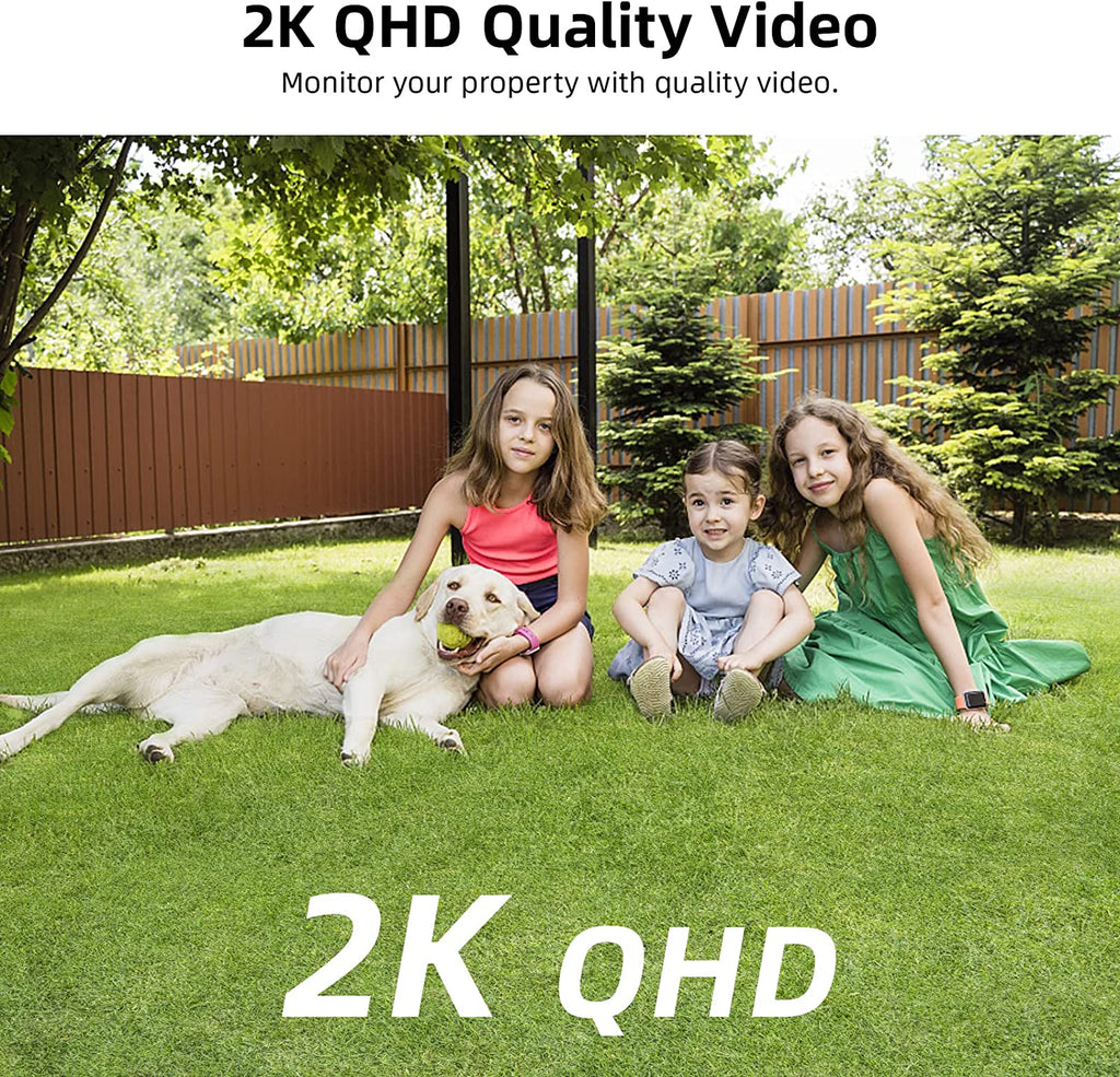 2K Security Cameras Wireless Outdoor, Battery Powered for Home Security Cameras