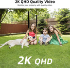 2K Security Cameras Wireless Outdoor, Battery Powered for Home Security Cameras