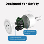 Tuya Smart Plug Wifi Socket 20A with Power Monitoring US Canada Mexico Peru Japan Timing Voice Control Support Alexa Google Home