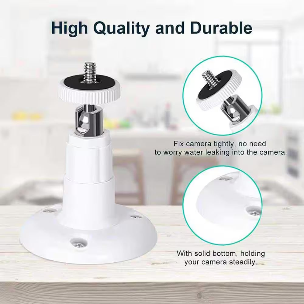 2-Pack Adjustable Wall Mount for Security Cameras, 360° Rotation, Easy Installation